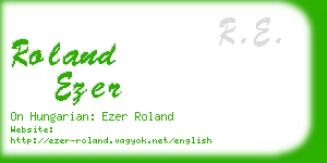 roland ezer business card